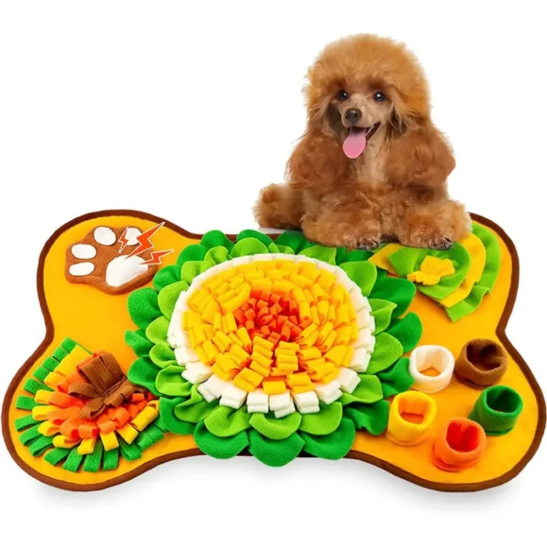 Tapis à renifler pour chien orange et vert 1