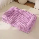 Lit apaisant cotelé pour chien violet 7