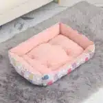 Panier relaxant pour petit chien rose pastel 4