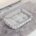 Panier relaxant pour petit chien gris à carreaux 4