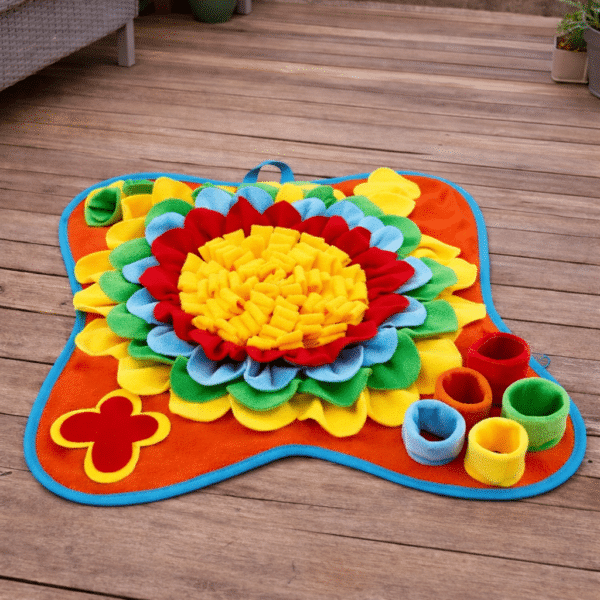 Tapis de fouille multicouleurs chien