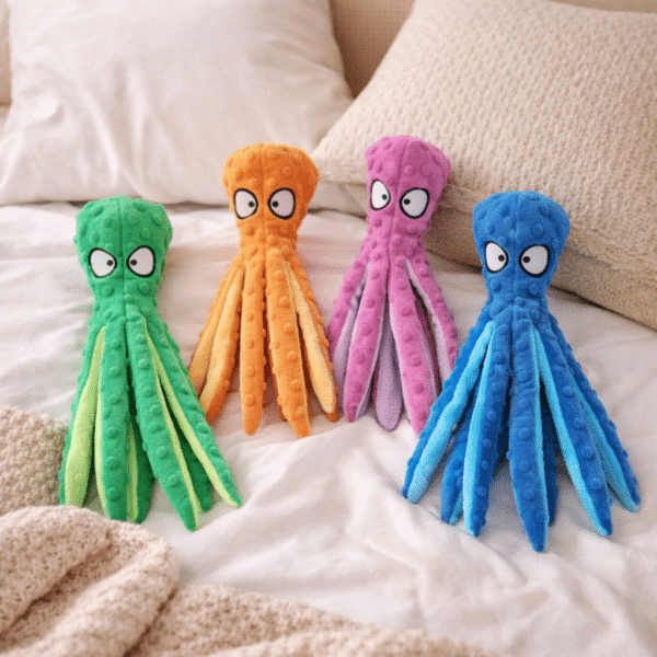 Doudou peluche pieuvre pour chien