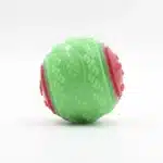 Balle rebondissante verte et rouge chien 2