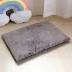 Tapis de couchage épais pour chien gris 7