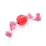 Balle avec corde rouge pour chien 2