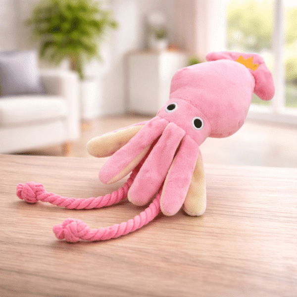 Peluche pieuvre pour chien