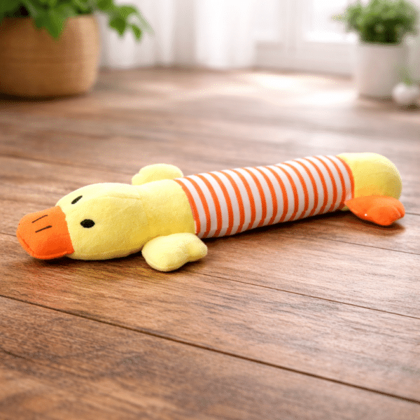 Peluche canard long pour chien