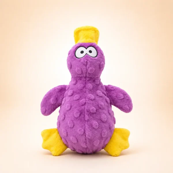 Peluche canard rose pour chien