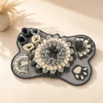 Tapis à renifler pour chien gris et noir