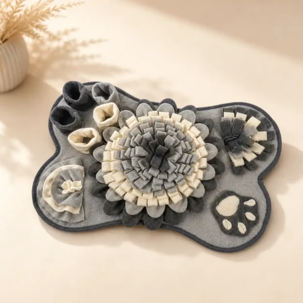 Tapis à renifler pour chien gris et noir