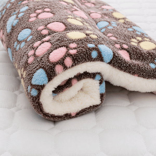 Tapis de couchage pour chien patte marron