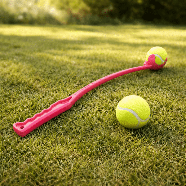 Lanceur de balle rose pour chien