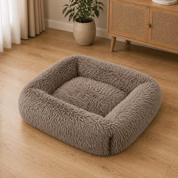 Lit moelleux pour petit chien taupe