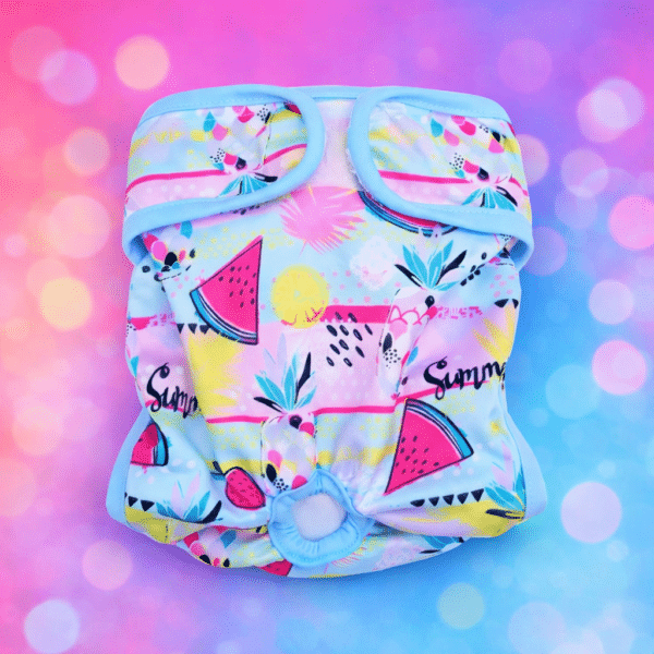 Couches pastèque bleu pour chienne