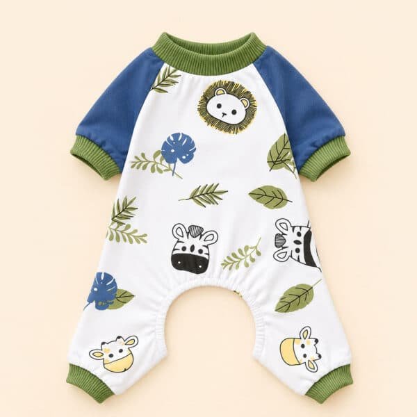 Pyjama pour chihuahua souris bleu et vert