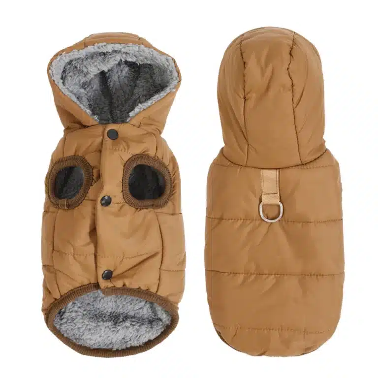 Manteau à capuche polaire chaud pour chien 3