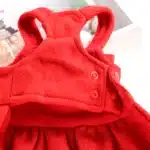 Harnais robe rouge chihuahua + laisse 2