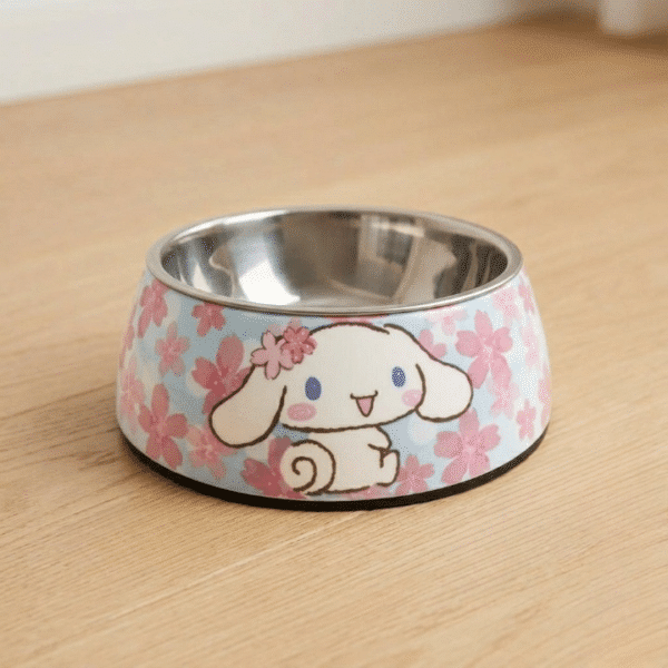 Gamelle Chien : Inox motif chien rose et bleu