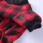 Pyjama pilou chihuahua à carreaux rouge et noir 6
