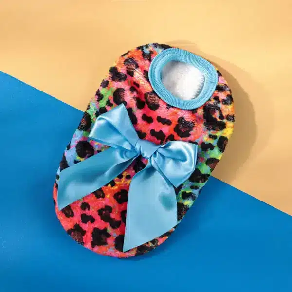 Pull léopard rouge noeud bleu chihuahua 7