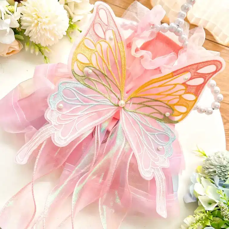 Costume papillon rose chihuahua 7
