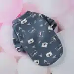 Tee shirt chihuahua bleu marine motif ours 6