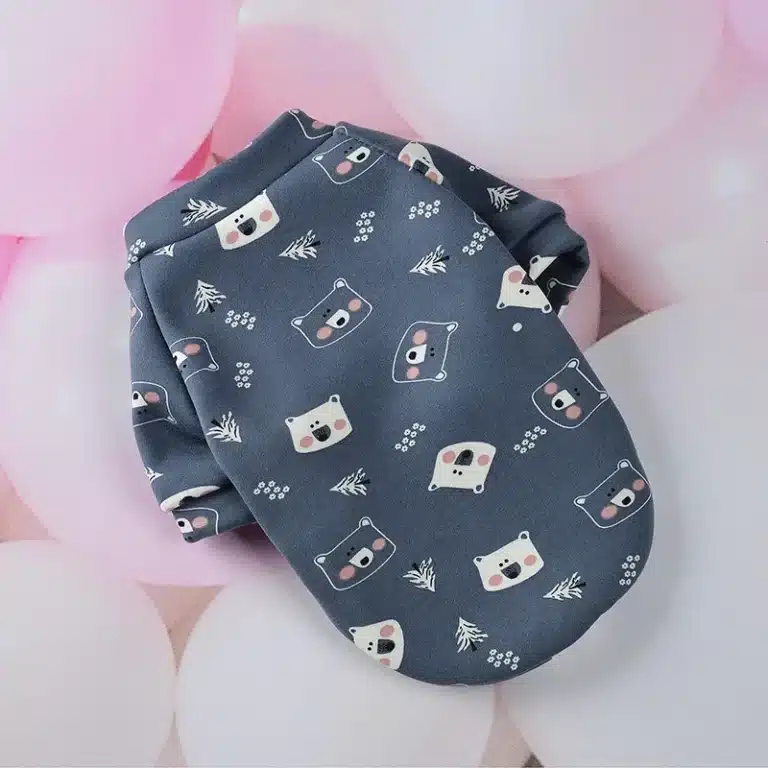 Tee shirt chihuahua bleu marine motif ours 6