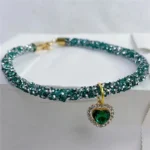 Collier en cristal chihuahua vert 7