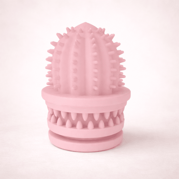 Sucette à mâcher rose chien