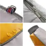 Manteau rembourré orange et jaune 4