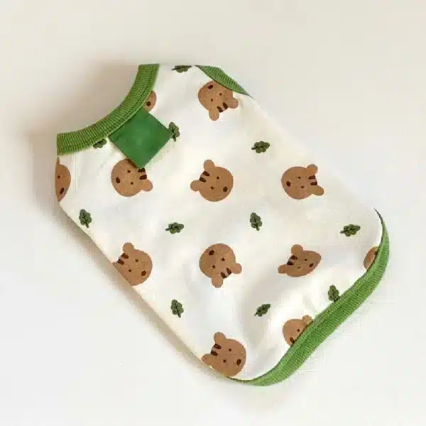 Tee shirt nounours vert et blanc chihuahua 1