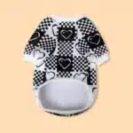 Pull coeur et carreaux chien 2