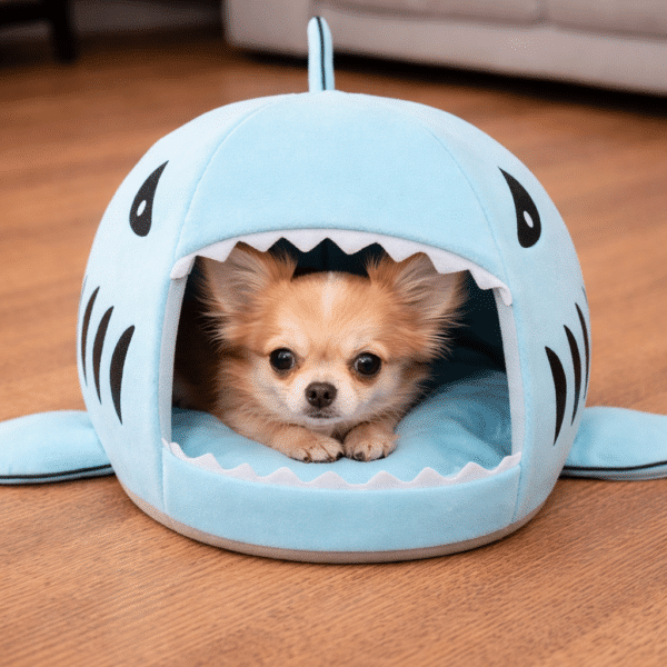 Niche requins bleu petit chien