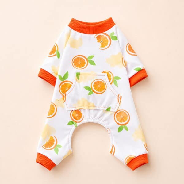 Pyjama pour chihuahua motif orange