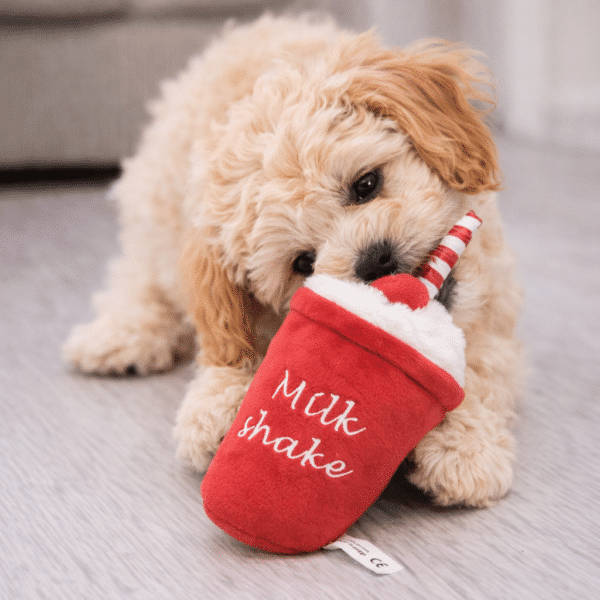 Peluche milkshake pour chien