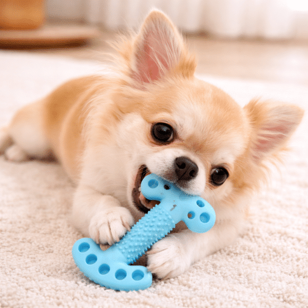 Jouet à mastiquer bleu chihuahua