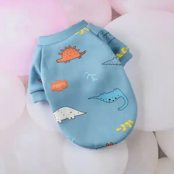 Pull spitz dinosaure bleu 6