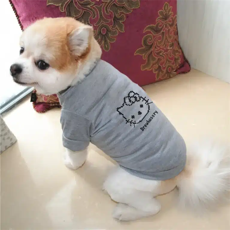 Tee shirt hello kitty gris chien 2