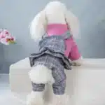 Salopette à carreau petit chien 15
