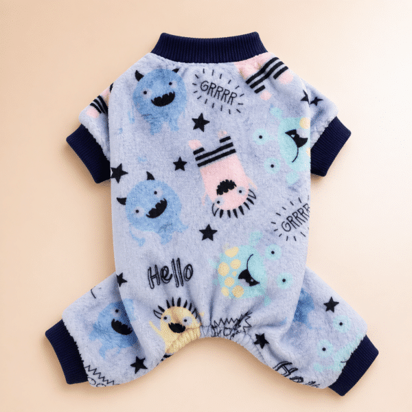 Pull pilou chihuahua motif monstre gris