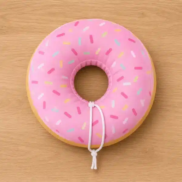 Collerette donuts rose petit chien