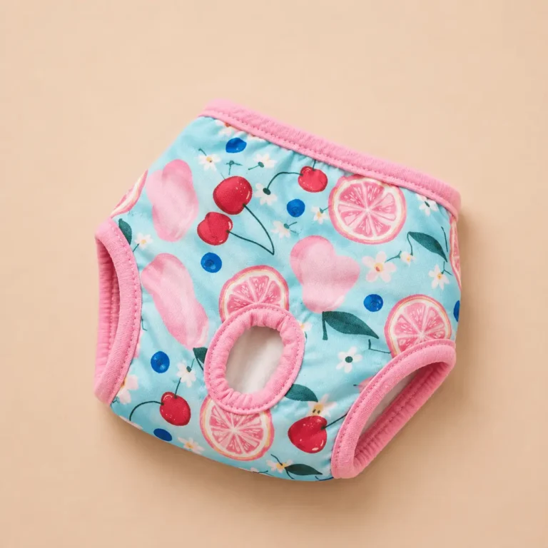 Couches cerise bleu et rose pour chienne