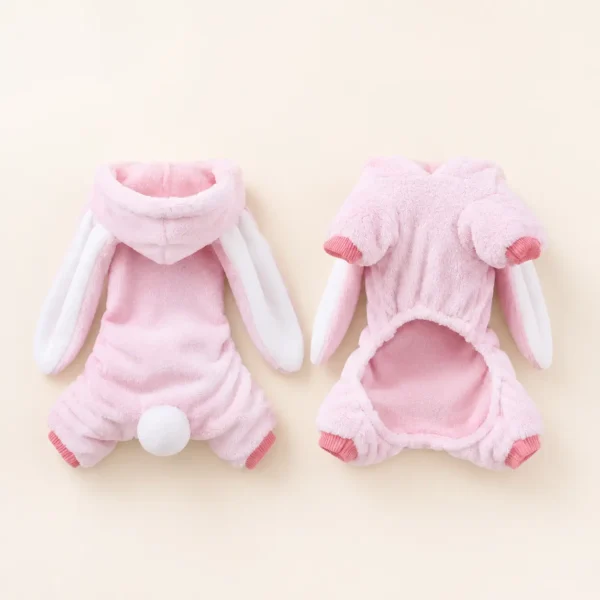 Déguisement lapine rose et blanc petit chien
