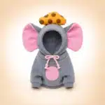 Déguisement souris gris et rose petit chien