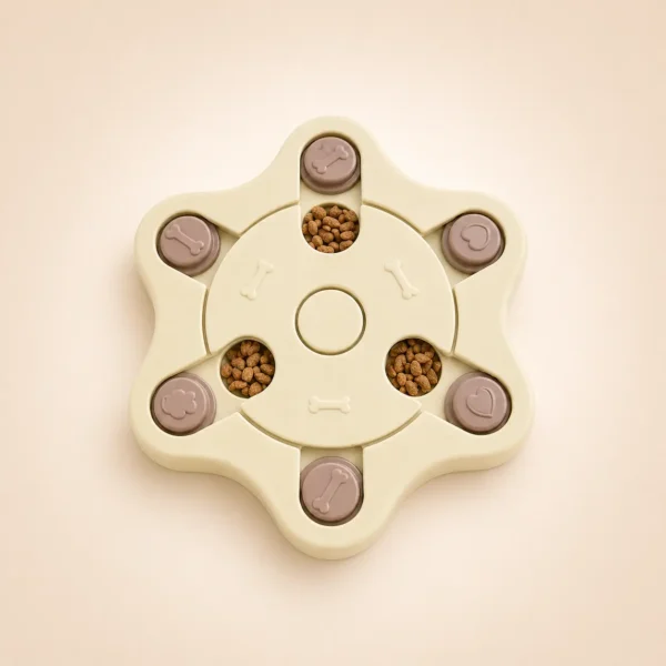 Distributeur croquette étoile vert pour petit chien
