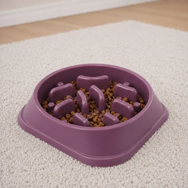 Gamelle anti glouton violet chien