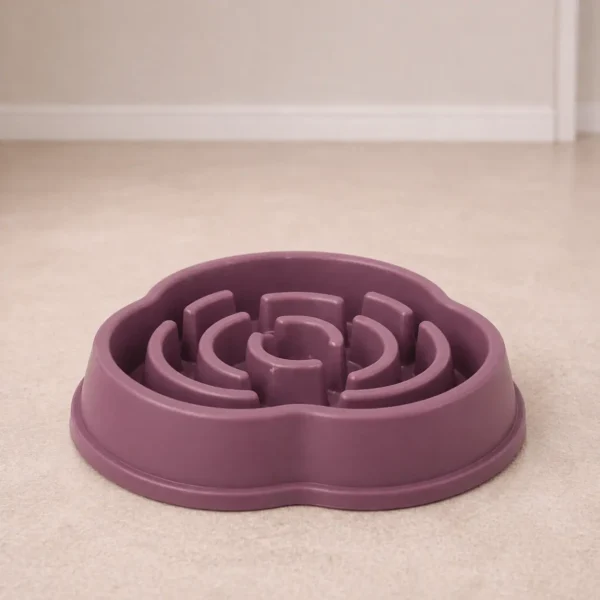 Gamelle anti glouton triangle violet chien