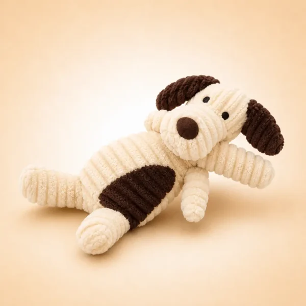Jouet en peluche côtelé pour chien