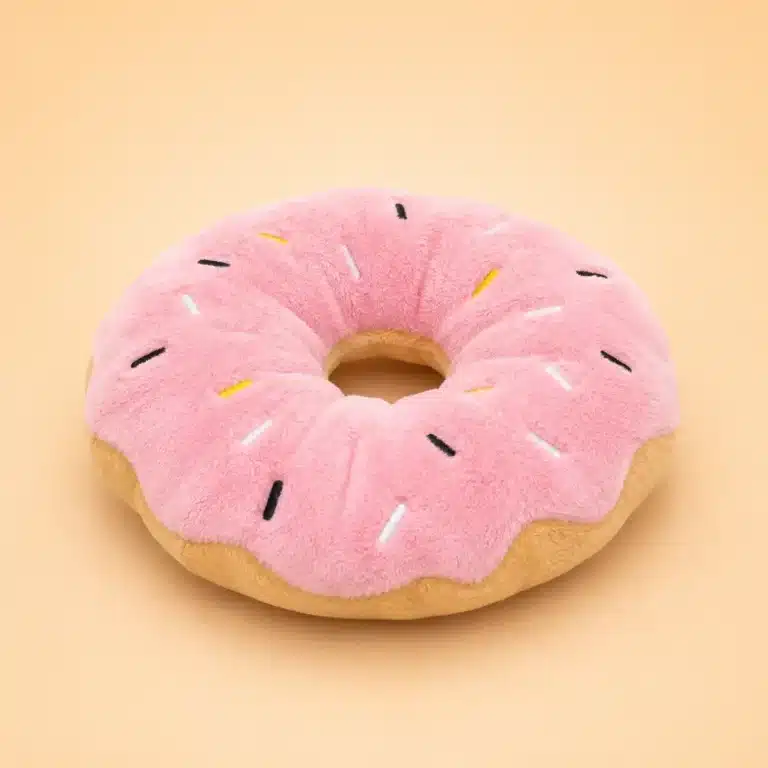Peluche donuts rose pour chien