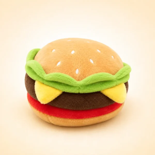 Peluche hamburger pour chien